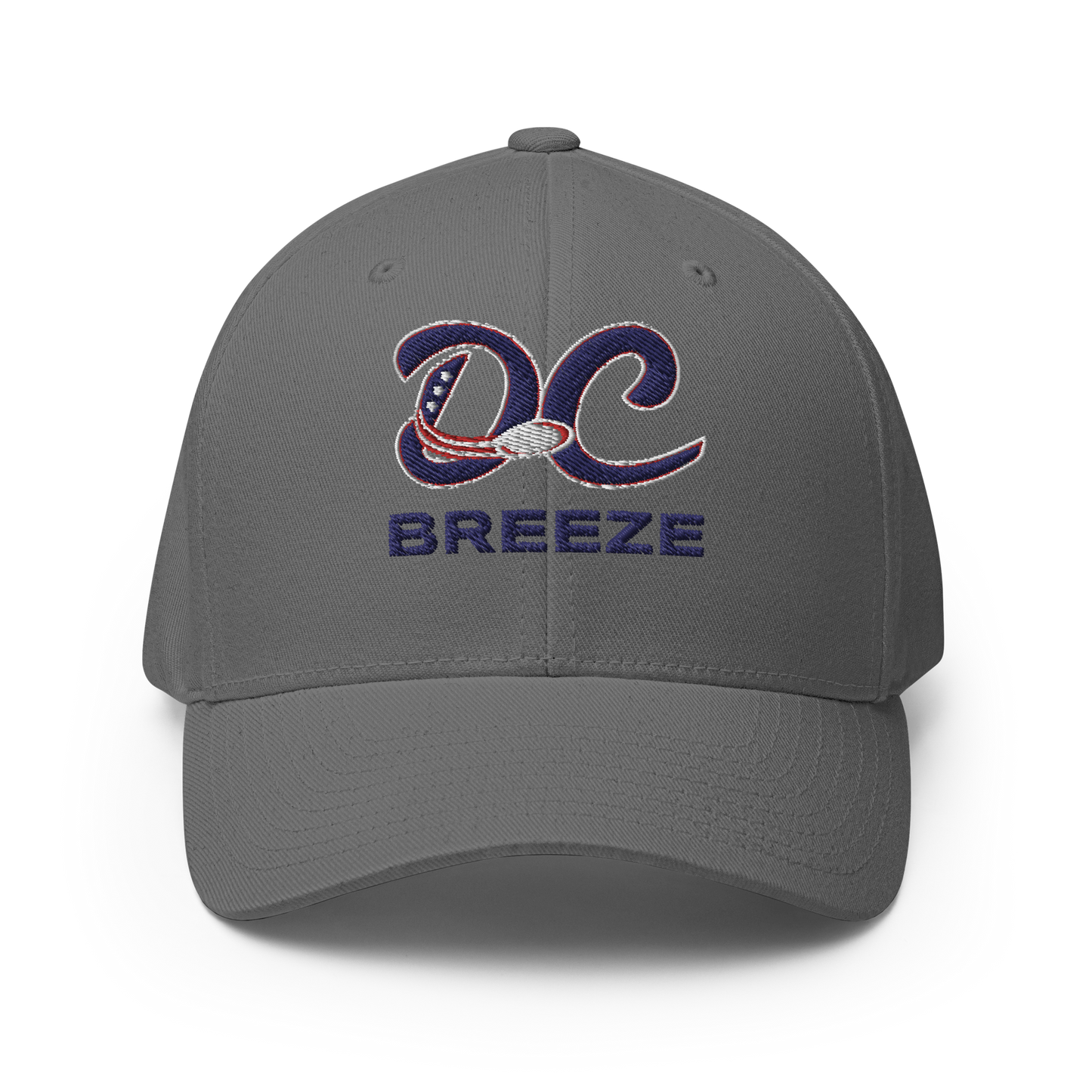 Gray DC Icon Logo Flexfit Baseball Cap