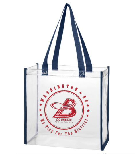 Clear Plastic Stadium Tote Bag